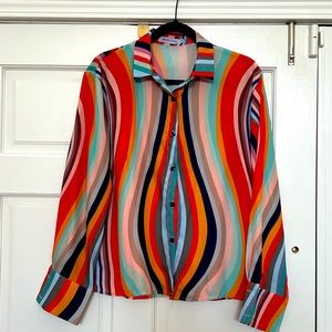 MISSLOOK Striped Blouse